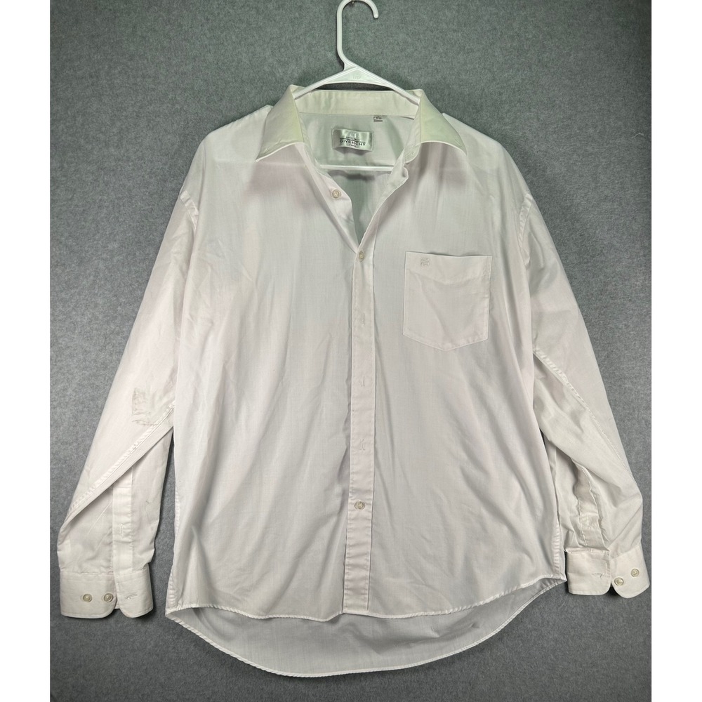 Stain*Gentleman Givenchy White Button Down Dress Shirt Sz 17 33-34 0851